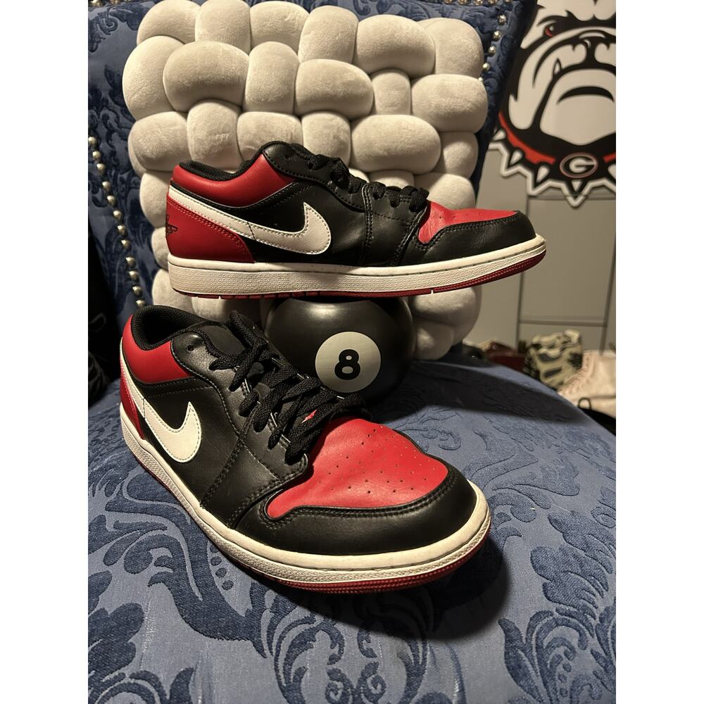 Nike Air Jordan 1 Low "Bred" Black Red White size 8.5/EU 41
